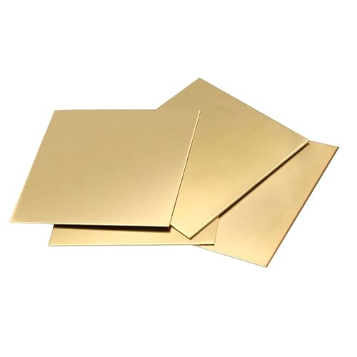 WSYCWG 4 Pcs H62 Brass Plate Thickness 0.8Mm Brass Square Plate Perfect for Decorative and Industrial Use,0.8×50×200mm