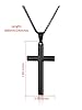 Jovivi Mens Black Cross Necklace for Men,Stainless Steel Cross Crucifix Pendant Chain Necklace for Boys Men's Jewellery Christian Gifts #5