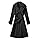 Vancavoo Trench Coat Femme Manteau Printemps Long Veste Blouson Classique Double Boutonnage Blazer Manteau Jacket Coat Automne Hiver Outwear,Noir,XL