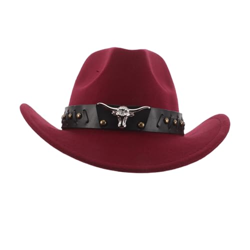 Chapeau de cowgirl COLLBATH fedora à clous idéal pour Halloween