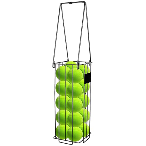 VANZACK Tennis Ball Picker Upper Basket Stainless Steel Multi-Purpose Storage Container