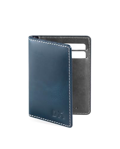 Image of DailyObjects Deep Navy Log Bi-Fold Leather Wallet