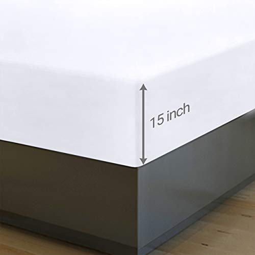 Image of Utopia Bedding King Fitted Sheets - Bulk Pack of 6 Bottom Sheets - Soft Brushed Microfiber - Deep Pockets - Shrinkage & Fade Resistant - Easy Care (White)