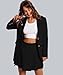 Casly Lamiit Womens Two Piece Skirt Set Business Casual Blazer Outfits High Waisted Pleated Skort Fall Long Sleeve Formal Work Dress Suit Black M