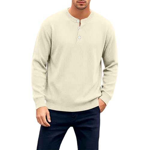 Sweatshirt Homme Velours Côtelé Chic et Elégant avec Manches Longues Unies