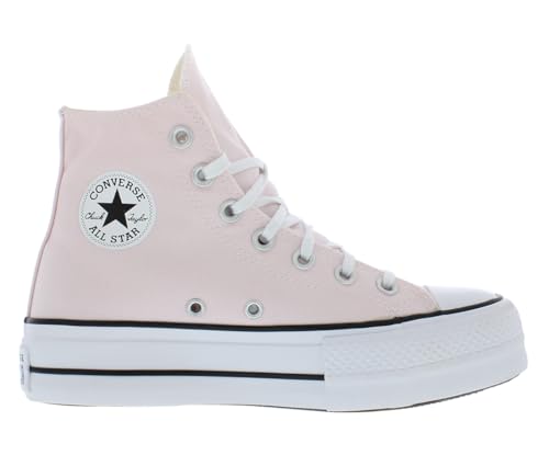 Image of Converse Unisex Chuck Taylor All Star Lift High Decade Canvas Sneaker - Lace up Closure Style - Pink /Pale Pink /White /Black, 8 Women /6 Men