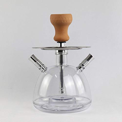 WJMT Hukahn Set Micro Modern Acryl Bubble Huka mit LED-Leuchten, Silikonschale, Schlauch, Holzkohlezangen |Bester Shisha… – Bild 4