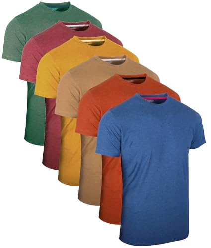 FULL TIME SPORTS Herren T-Shirt 6er Set Pack TEM1-PASMEL-XXXL