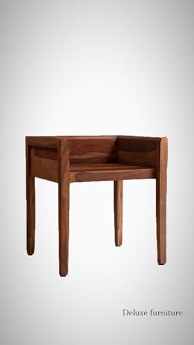 Image of Solid Sheesham Wood Arm Chair | Office & Living Room Arm Chair | Solid Wood Furniture