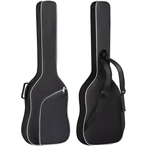 GIGKOUKI Bass Guitar Bag Gig Bag 0.35 inch Backpack Padded Soft Case Padding Black Electric Bass...