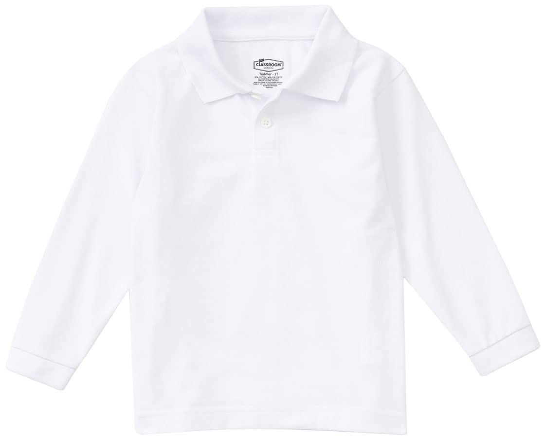 Classroom School Uniforms Toddler Long Sleeve Pique Polo
