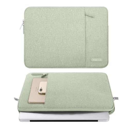 Image of MOCA Laptop Case 13 inch, Laptop Sleeve Compatible with MacBook Neo /Air /Pro 13 inch with A18 /M5 /M4 /M3 /M2 /M1 Chip 2026-2016, Polyester Vertical Computer Sleeve Bag with Pocket (Light Green, 13 inch)