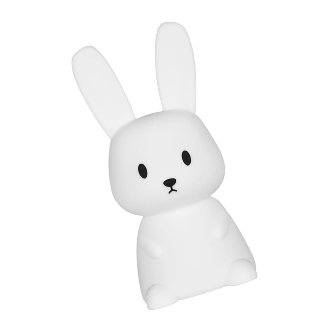 1pc Rabbit Pat Light Luz de mesa LED Luz nocturna LED Lámpara de mesa táctil Luz nocturna de dibujos animados Luces con sensor táctil Luz de conejo de silicona Batería incorporada Luz nocturna Pat bla
