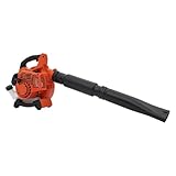 Benzin Laubbläser 0,75 kW 2 Takt Laubsauger Benzin 7500 U/min Handgerät Laubgebläse mit Laubsammelbeutel, Manueller Seilzugstart, 0,9L, für Rasenpflege, Laubreinigung und Schneeräumung