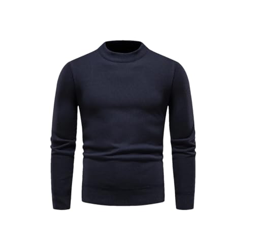 Men's Crew Neck Warm Sweater Slim Fit Solid Knitted Pullovers