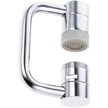 Rotating Sink Faucet Extender Dual-Mode Robot Arm Adapter for Kitchen Bathroom 3.54X2.36X0.98In Flexible Swivel Faucet Tap Extender for Washing Hair Face and Gargling