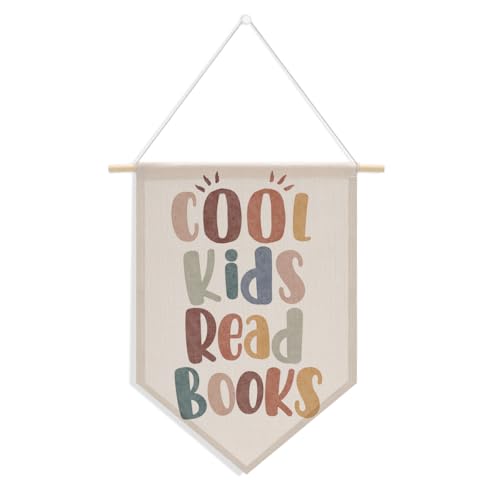 Boho Reading Nook Classroom Wall Decor Wall Hanging Library Decor Educational Wall Hanging Pennant Flag Banner Teacher Office Nursery Reading Corner Home Playroom Decor Wall Art Book Lovers Gifts