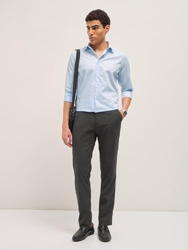Image of THE BEAR HOUSE Men's Checked Tailored Fit Formal Shirt