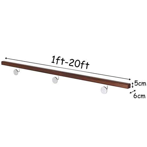 Rampe d'escalier en bois DASHADAO avec kit de support complet - 3