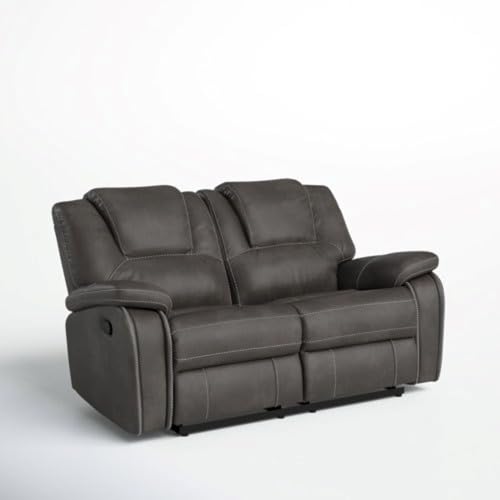 Image of Torque - Alfex 2 Seater Leatherette Manual Recliner | Recliner Sofa /Chair for Living Room, Bedroom, Office | 1 Year Warranty - Grey