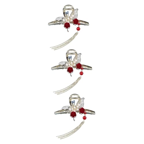 Pince à cheveux à pompon fleur : lot de 3 pinces anti-glisse qui préservent le cheveu