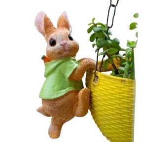 Mappa Climbing Rabbit Hook for Home Decor, Room Decor & Garden Décor | Cute Green Animal Planter Pot Hanger Bracket for Indoor & Outdoor Plants | Single Pack-image-23