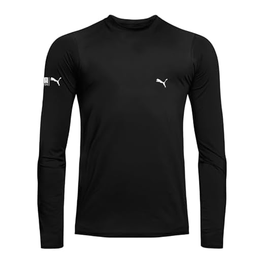 PUMA Camiseta Térmica Manga Longa Proteção UV50+ Fio LYCRA® Adulto Masculino, Preto - 550, GG
