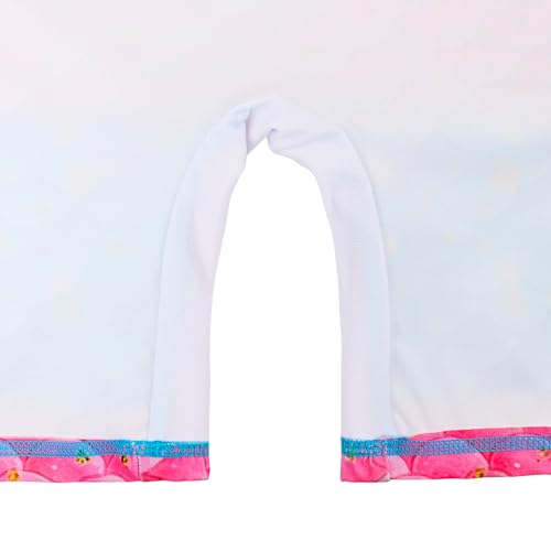 Image of TFJH E Short Sleeve Girls Swimsuits UV 50+ One Pieces Bathing Suits Zipper 2-14Y