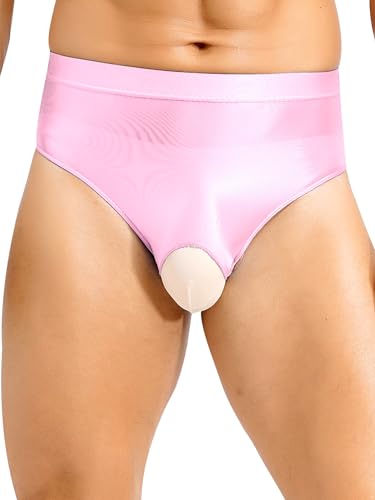 Mens Sissy Panties Silk Shiny Bikini Briefs Shorts Low Waist Stretchy Underwear Swimwear Thongs3