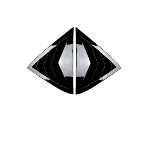 Pasuje do Ford Fiesta MK7 2008-2017 żaluzja tylna boczna okienna roleta trójkątna dekoracja nawiewu zmodyfikowane akcesoria Decoración de la rejilla lateral(Glossy Black)