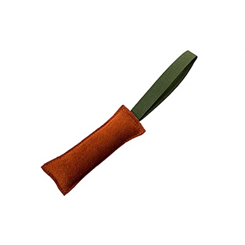 DONGKER Beisswurst für Hunde, Leder Hund Zerrspielzeug, 20/30/40 cm Längen, Hundespielzeug mit Nylon Handschlaufe zum Training, Tauziehen und Zerrspiele