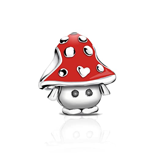 ARTCHARM Ladybird Cat Bow Dragonfly Pendant 925 Sterling Silver with Enamal Good Luck Bead fit Bracelets Charms,Christmas Valentine Mother's Day Gift for Women Girls