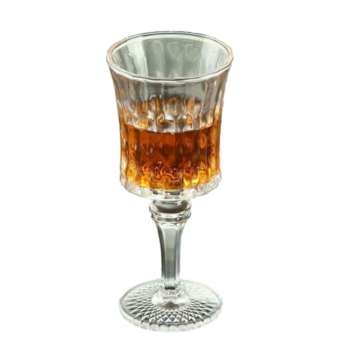 Copa de champán tallada en palacio, simple y exquisita, con relieve de vidrio transparente, 150 ml