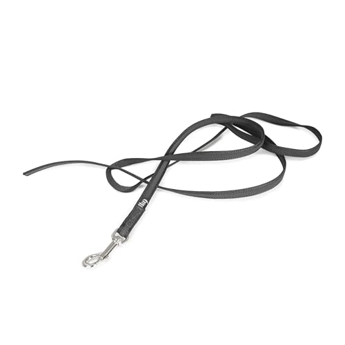 IDC Color & Gray gumierte Leine, 14 mm x 2 m ohne Schlaufe, Schwarz-Grau