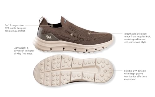 Image of Neeman's Breathe Ease Casual Slip Ons for Men | Cushioned, Lightweight EVA Sole & Airy Mesh Upper