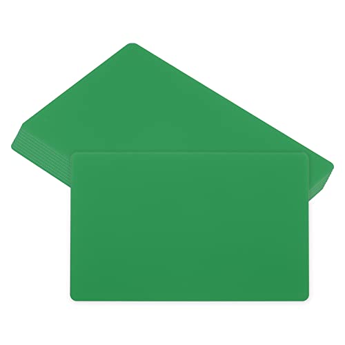 Tarjetas de metal en blanco PATIKIL, tarjetas de aluminio anodizado verde para grabado láser