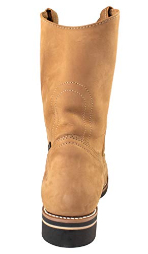 Men's Work Boots Nubuck Leather Color Cinnamon Round Toe4