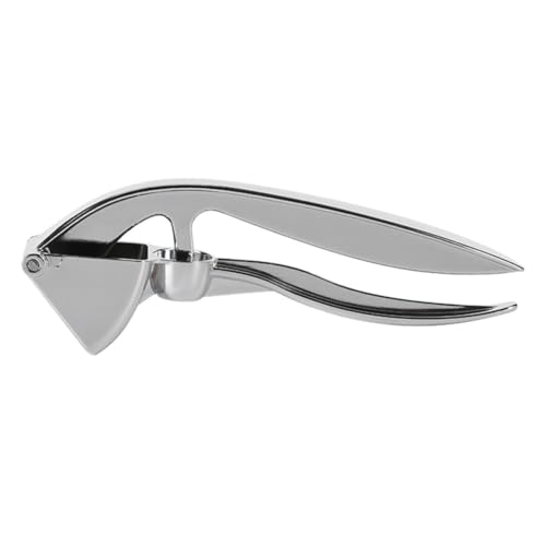 YARNOW Prensa para Ajos de Acero Inoxidable Orificios Uniformes, Herramienta Manual para Cocina en Color Plata, Adecuado para Uso Doméstico y Profesional