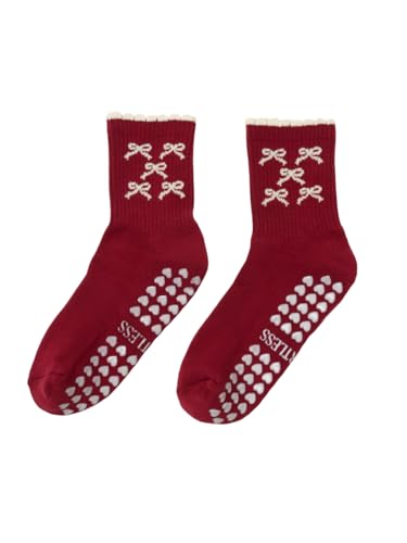 Image of Shapes Studio Half Calf Grip Socks, Cute Fruit Pilates Socks, Ruffle Socks, Non-Slip for Barre Yoga