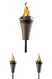 Tiki Brand 66-inch Island King Large Flame Torch Gunmetal Finish (Pack of 3)