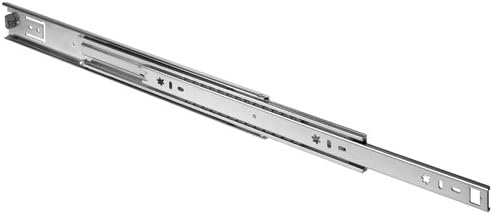 Fulterer 400176 FR5210.Ball Bearing Slide, 600mmFull Extension, 200 lb. Weight Capacity, Over-Travel Zinc Finish (2)