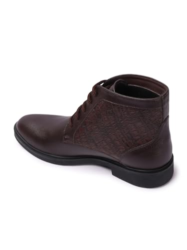 Image of Carlton London Men's Ankle Height Comfortable Lace-Up Round Boot
