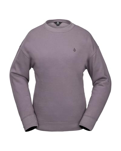 Volcom Women's Essential Crew Fleece Snowboard Winter Sweatshirt, Dusty Lavender S5