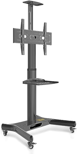 Soporte móvil para TV con ruedas y estante ajustable miniatura 3