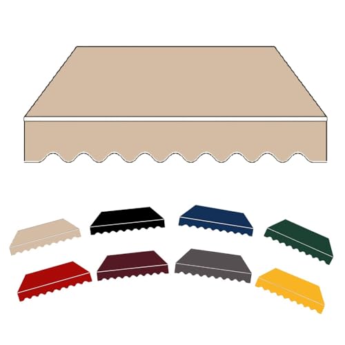 IMUNKT Toile De Remplacement pour Store Banne Rétractable Manuel 300cm Toile D'Auvent Tissu De Remplacement en Polyester Auvent De Terrasse...