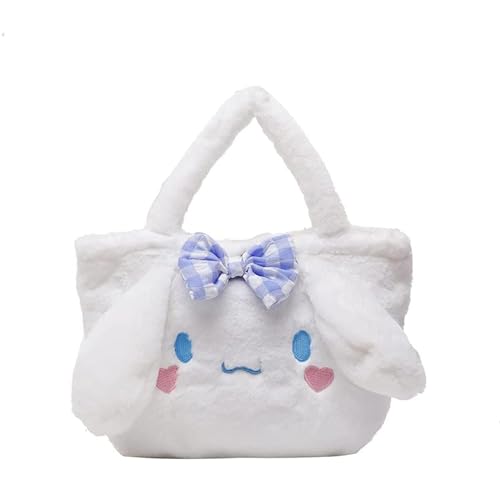LUYAO Kawaii Cinnamoroll Sanrio Plush Bag My Melody Anime Handbags Kt Cat Purin Dog Kuromi Plushie Backpack for Girls (Cinnamoroll)