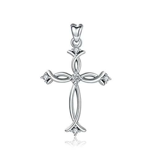 Collier de pendentif croisé argent 925 chaîne de liaison pour homme et femme bijoux