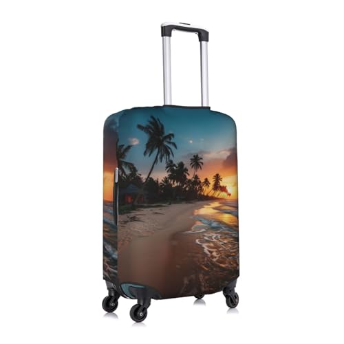Beauty Beach Suitcase Covers, Luggage Protectors Fits Four Sizes Suitcase For Travel3