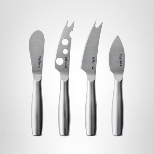 Boska Käsemesser-Set Mini Copenhagen/vier Käsemesser/Edelstahl/Silber / 145 x 20 x 9 mm