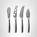 BOSKA Stainless Steel Cheese 4 Knife Set - Mini Copenhagen Knives For All Types of Cheese - Silver Non-Stick - Dishwasher Safe - For Kitchen Cooking